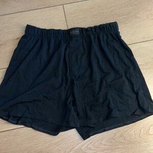 Goodfellow Button-Fly Black Boxers